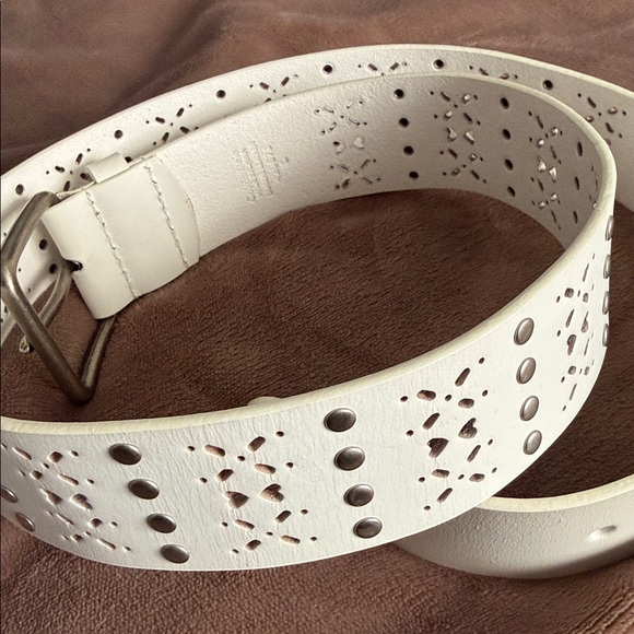 Calvin Klein White Leather Belt - Genuine Leather - Picture 4 of 5